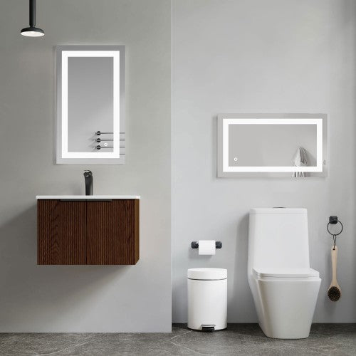 Black Aluminum Aluminum & Glass Bathroom Mirror 3