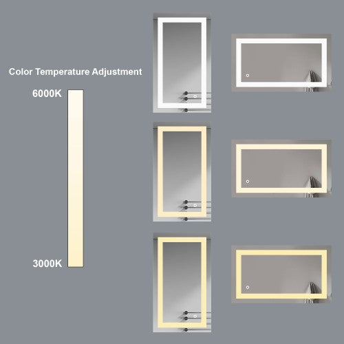 Black Aluminum Aluminum & Glass Bathroom Mirror 5