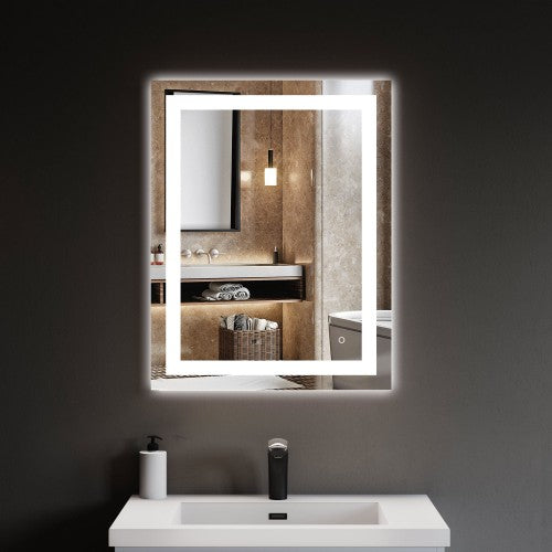 Black Aluminum Aluminum & Glass Bathroom Mirror 1