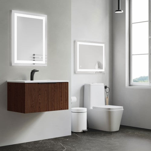 Black Aluminum Aluminum & Glass Bathroom Mirror 3