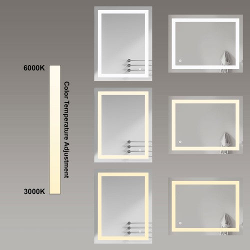 Black Aluminum Aluminum & Glass Bathroom Mirror 6