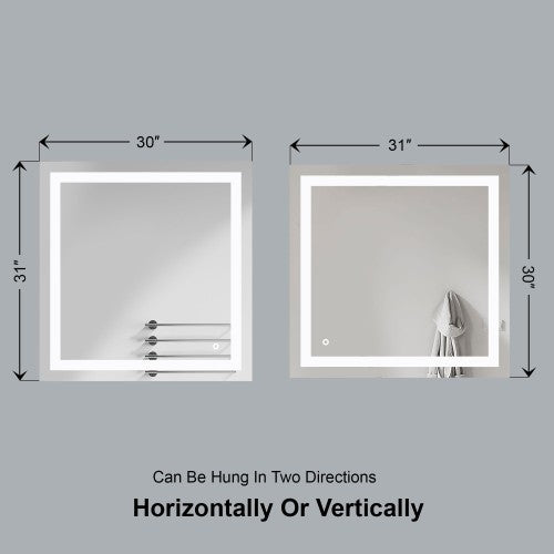 Black Aluminum Aluminum & Glass Bathroom Mirror 9