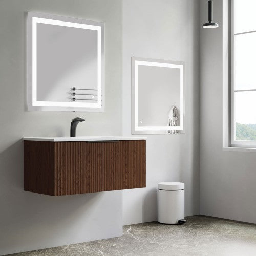 Black Aluminum Aluminum & Glass Bathroom Mirror 4