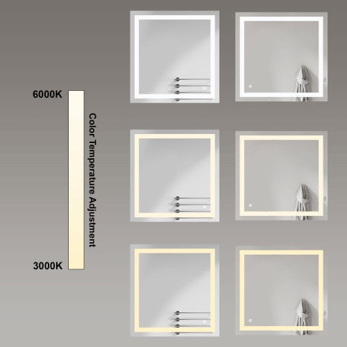 Black Aluminum Aluminum & Glass Bathroom Mirror 7