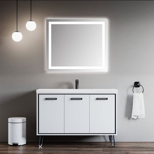 Black Aluminum Aluminum & Glass Bathroom Mirror 2