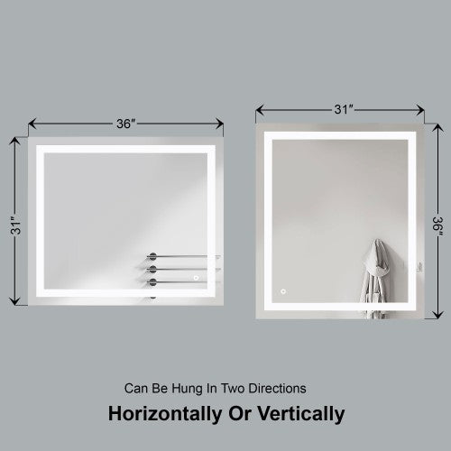 Black Aluminum Aluminum & Glass Bathroom Mirror 5
