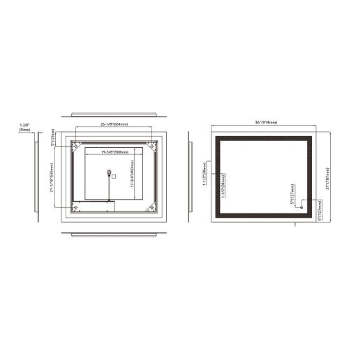 Black Aluminum Aluminum & Glass Bathroom Mirror 8