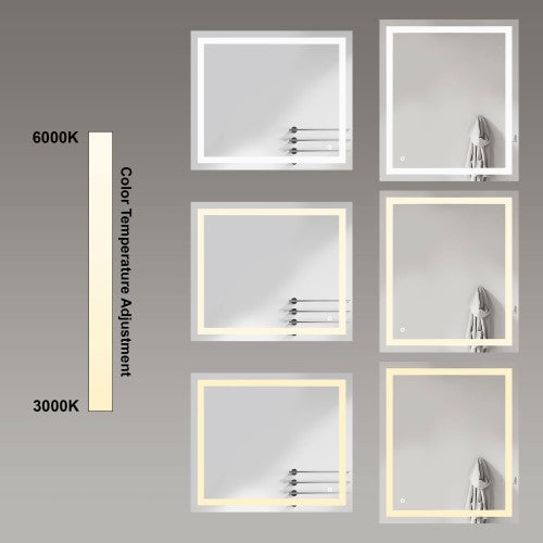 Black Aluminum Aluminum & Glass Bathroom Mirror 6