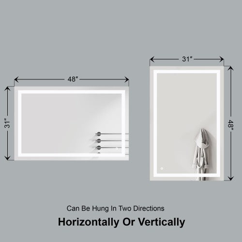 Black Aluminum Aluminum & Glass Bathroom Mirror 5