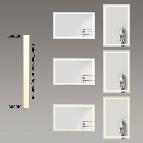 Black Aluminum Aluminum & Glass Bathroom Mirror 6