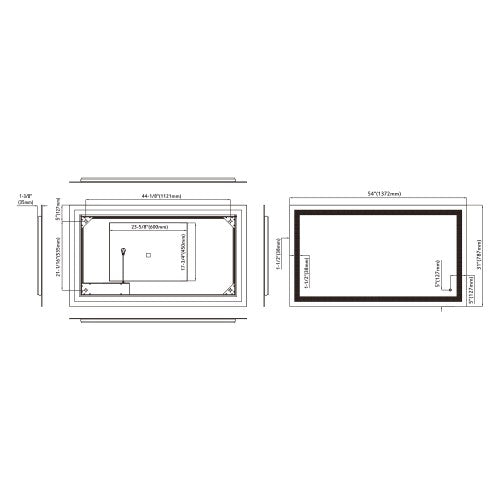 Black Aluminum Aluminum & Glass Bathroom Mirror 8
