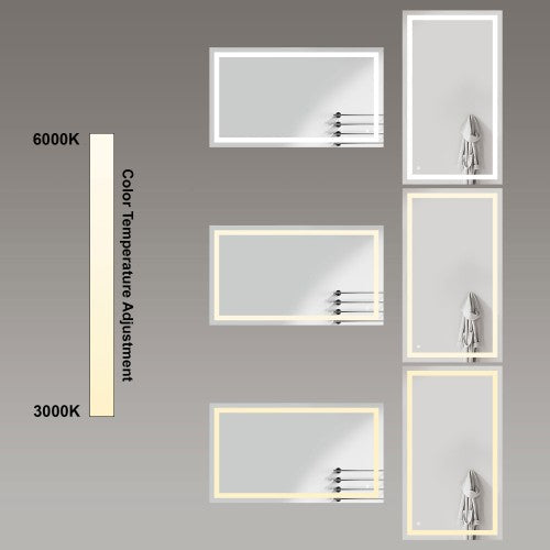 Black Aluminum Aluminum & Glass Bathroom Mirror 6