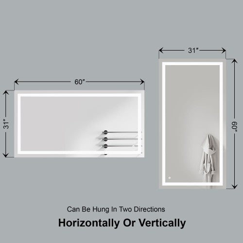 Black Aluminum Aluminum & Glass Bathroom Mirror 5