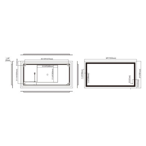 Black Aluminum Aluminum & Glass Bathroom Mirror 8