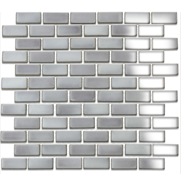 Hudson Porcelain Subway Grey Eye Mosaic Glossy 3