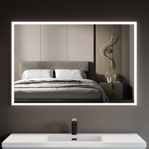 Black Aluminum Aluminum & Glass Bathroom Mirror 2