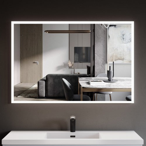 Black Aluminum Aluminum & Glass Bathroom Mirror 3