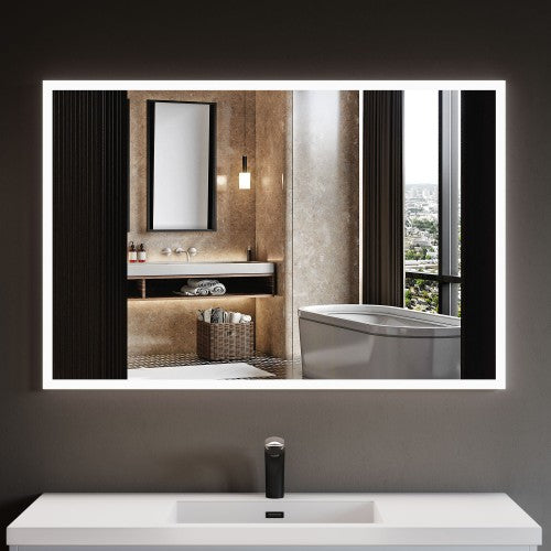 Black Aluminum Aluminum & Glass Bathroom Mirror 1