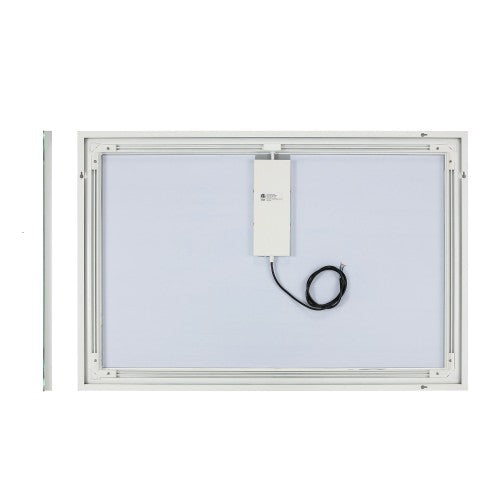 Black Aluminum Aluminum & Glass Bathroom Mirror 10