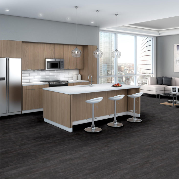Purview 20 Gunmetal Flexible Resilient Luxury Vinyl Plank Flooring - ExoGuard+