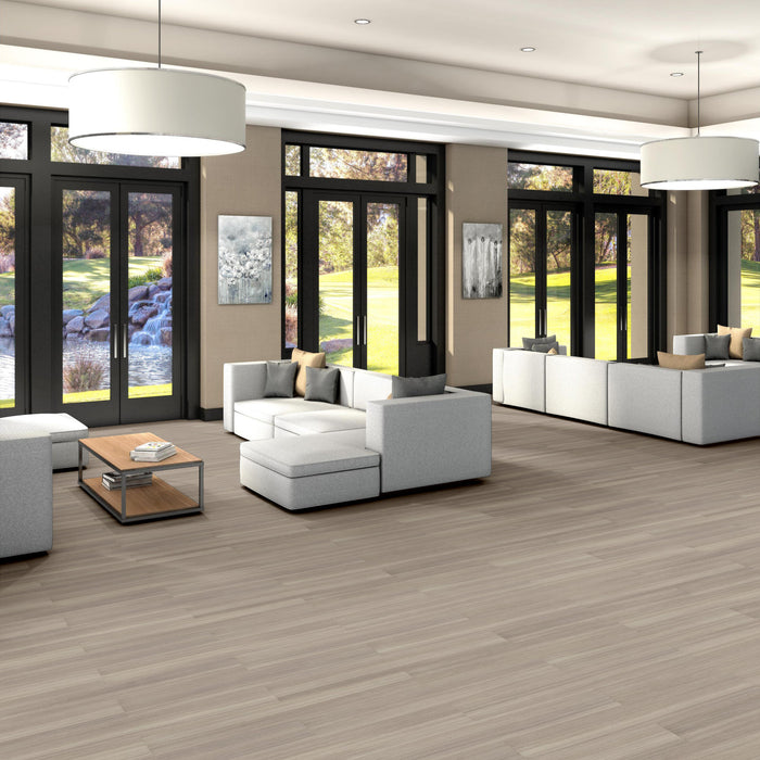 Purview 5.0 Urbane Khaki Flexible Resilient Luxury Vinyl Plank Flooring - ExoGuard+