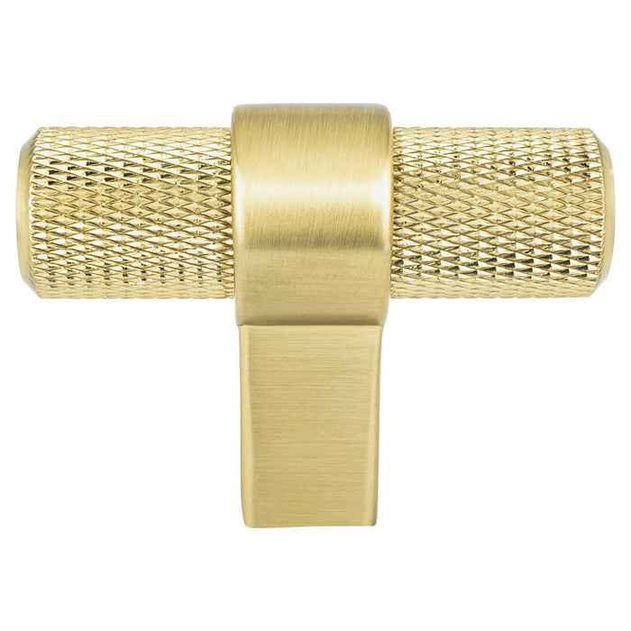 Radial Reign Aluminum Modern Brushed Gold Cabinet Knob  1