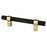 Radial Reign Aluminum Matte Black and Modern Brushed Gold Cabinet Pull  1