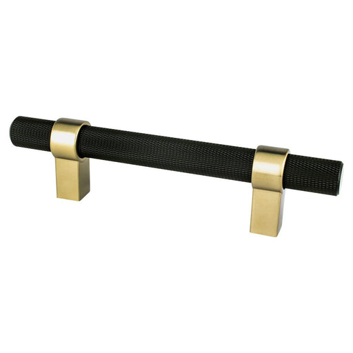 Radial Reign Aluminum Matte Black and Modern Brushed Gold Cabinet Pull  1