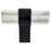 Radial Reign Aluminum Brushed Nickel and Matte Black Cabinet Knob  1