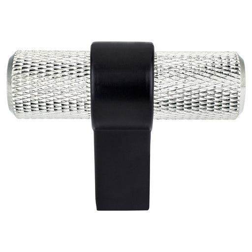 Radial Reign Aluminum Brushed Nickel and Matte Black Cabinet Knob  1