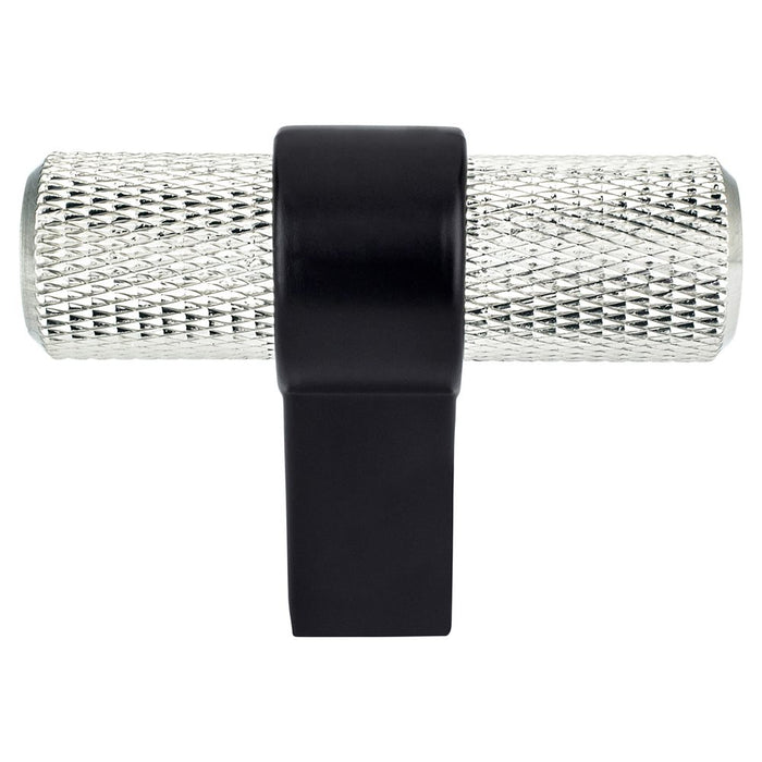 Radial Reign Aluminum Brushed Nickel and Matte Black Cabinet Knob  1