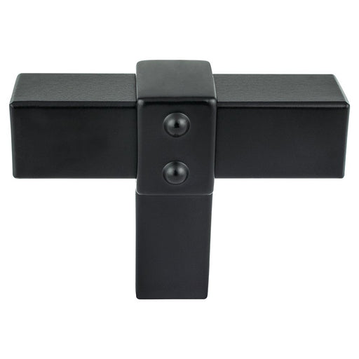 Rivet Rebel Aluminum Matte Black Cabinet Knob  1