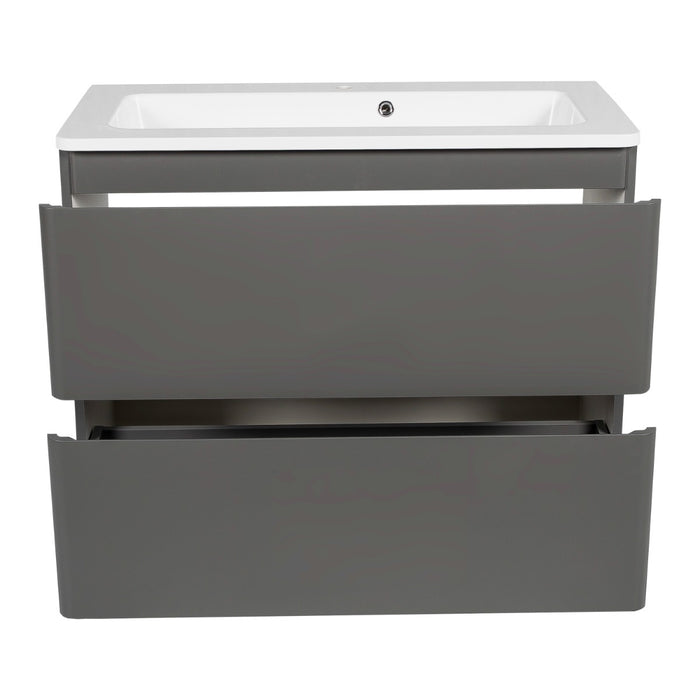 Comfort Wood Gray Matte Bathroom Vanity Gray Matte 4