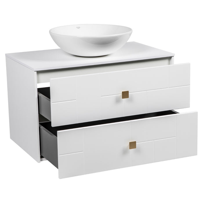 Dune Wood White Matte Bathroom Vanity White Matte 3