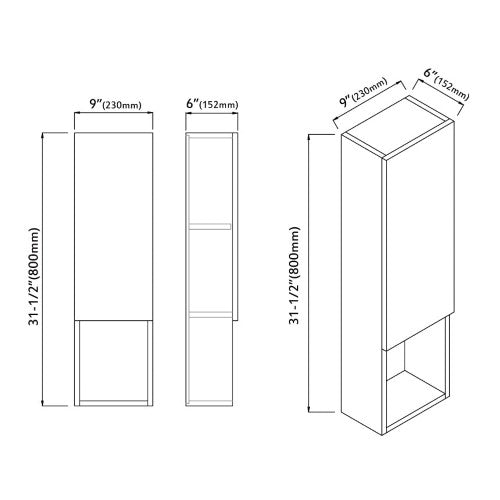 Off White Wood Bathroom Cabinet 11