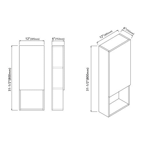 Nero Wood Bathroom Cabinet 7