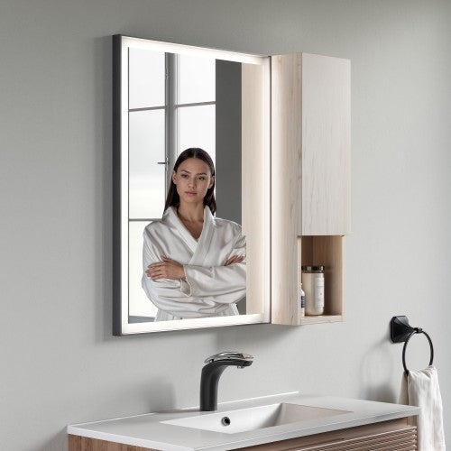 Off White Wood Bathroom Cabinet 5