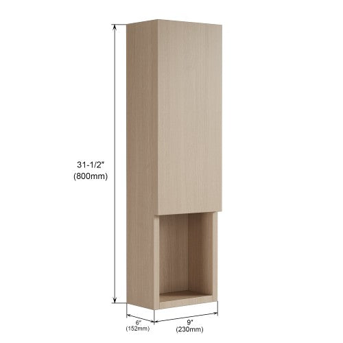 Oak Natural Wood Bathroom Cabinet 10