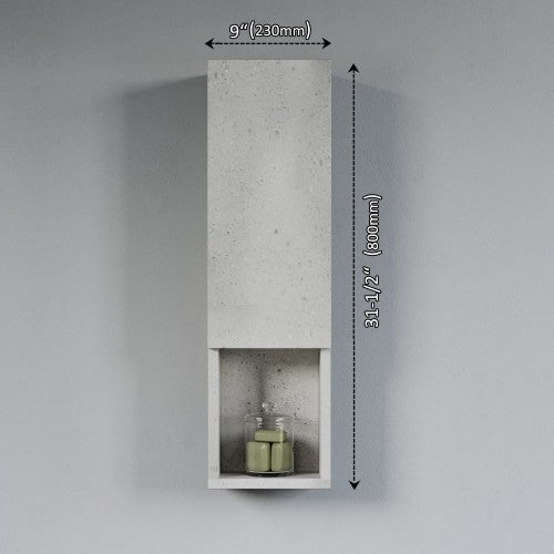 Cement Grey Wood Bathroom Cabinet 10