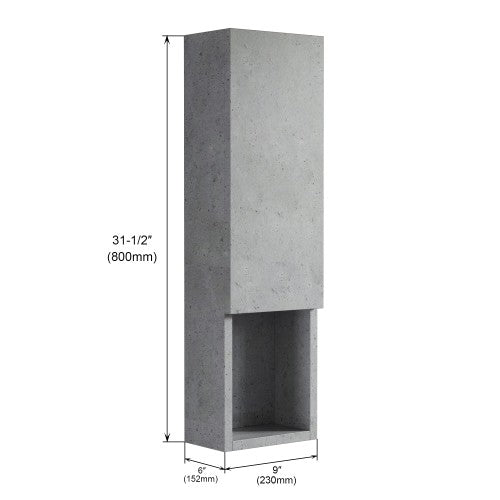 Cement Grey Wood Bathroom Cabinet 11
