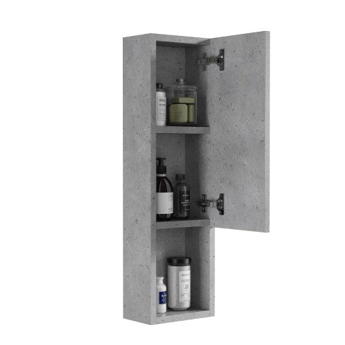 Cement Grey Wood Bathroom Cabinet 2