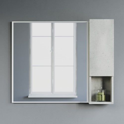 Cement Grey Wood Bathroom Cabinet 7