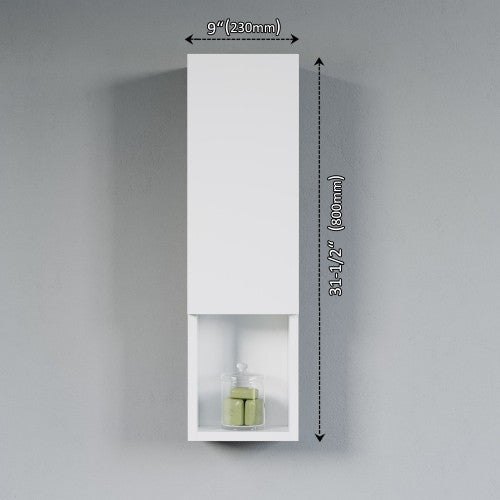 White Wood Bathroom Cabinet 12