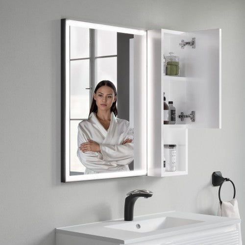 White Wood Bathroom Cabinet 5