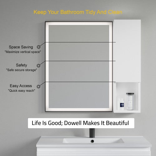 White Wood Bathroom Cabinet 3