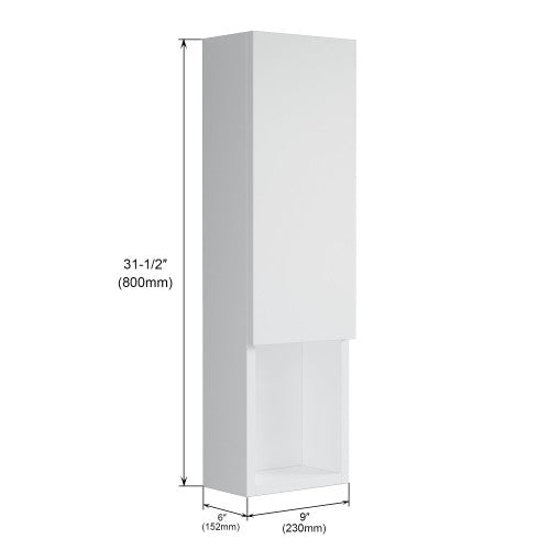 White Wood Bathroom Cabinet 13