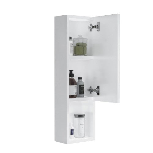 White Wood Bathroom Cabinet 2