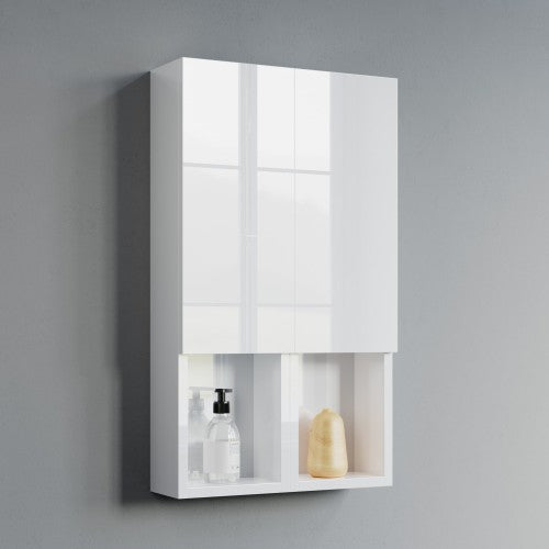 White Wood Bathroom Cabinet 8