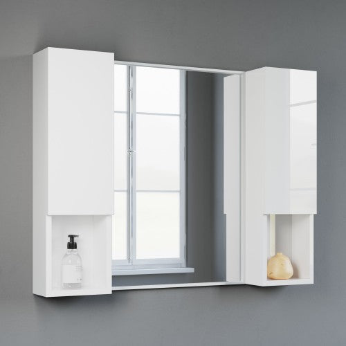 White Wood Bathroom Cabinet 6