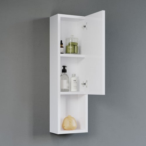White Wood Bathroom Cabinet 11